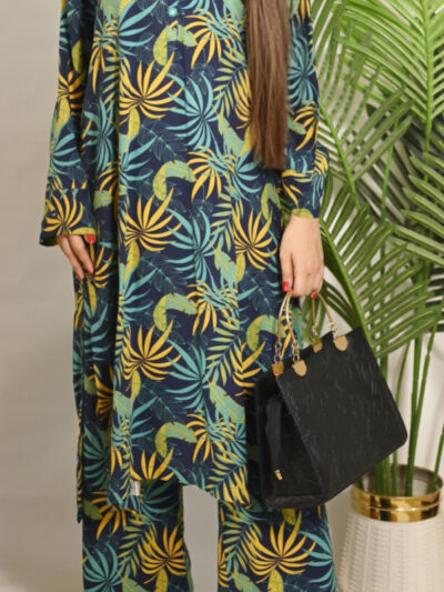 Tropical Whisper Linen Co-Ord Set for Women